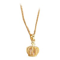 Picture of Rack Jack Women's Crown Diamond Charm Pendant, Gold, Freesize