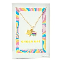 Picture of Rack Jack Women's Y2K Charm Pendant Gold Necklace, Rainbow Star, Freesize