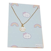 Picture of Rack Jack Women's Y2K Charm Pendant Gold Necklace, Smiling Cloud, Freesize
