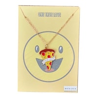 Rack Jack Women's Y2K Charm Pendant Gold Necklace, Pizza, Freesize