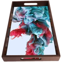 Picture of Creative Print Solution Colour Splash Design Serving Tray, BP9953, 15x9.75x1.85 Inches, Multicolour