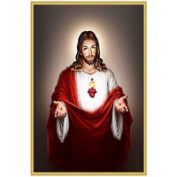 Creative Print Solution Jesus God Room Size Poster, 12x18 Inches, Multicolour