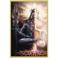 Picture of Creative Print Solution Shankar Ji God Room Size Poster, 12x18 Inches, Multicolour