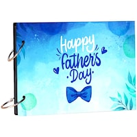 Picture of Creative Print Solution Happy Father's Day Printed Scrapbook, 8.5x6 Inches, Blue