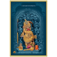 Picture of Creative Print Solution Bala Ji God Room Size Poster, 12x18 Inches, Blue & Golden