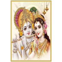 Picture of Creative Print Solution Radha Krishna God Room Size Poster, 12x18 Inches, Multicolour