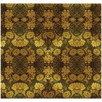 Picture of Creative Print Solution Flower Pattern Wallpaper, BPW206, 244X41 cm, Black & Golden