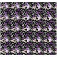 Picture of Creative Print Solution Floral Wallpaper, BPW207, 244X41 cm, Black & Purple