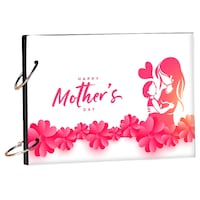 Picture of Creative Print Solution Mother's Day Printed Scrapbook, 8.5x6 Inches, Pink