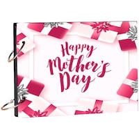 Picture of Creative Print Solution Happy Mothers Day Printed Scrapbook, 8.5x6 Inches, Pink & White