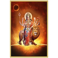 Picture of Creative Print Solution Maa Durga God Room Size Poster, 12x18 Inches, Multicolour