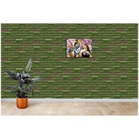 Picture of Creative Print Solution Brick Wallpaper, BPW217, 244X41 cm, Grey & Green