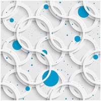 Picture of Creative Print Solution Decorative Wallpaper, 244x41 cm, Blue & White
