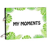Picture of Creative Print Solution My Moments Printed Scrapbook, 8.5x6 Inches, Green & White