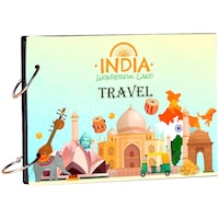 Picture of Creative Print Solution Travel India Theme Scrapbook Kit, 8.5x6 Inches, Multicolour