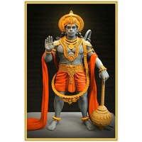 Picture of Creative Print Solution Mahabali Hanuman God Room Size Poster, 12x18 Inches, Multicolour