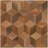 Picture of Creative Print Solution 3D Diagonal Wallpaper, 244X41 cm, Brown