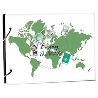Picture of Creative Print Solution World Map Theme Scrapbook, 8.5x6 Inches, Multicolour