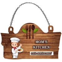 Creative Print Solution Moms Kitchen Theme Wood Wall Hanging, BP00885, 10x5.5 Inches
