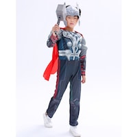 Avenger Thor Kids Costume With Mask, Cape And Hammer, 5-7 Yrs