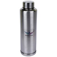 Kinship India Stainless Steel Water Bottle, 1000 ml, Silver