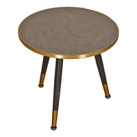 Gmax Wooden Top & Metal Leg Round Coffee Table
