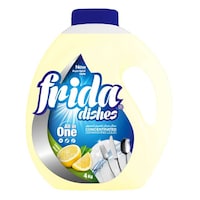Picture of Frida Dishes Concentrated Dishwashing Liquid, Lemon, 4kg - Carton of 4 Pcs