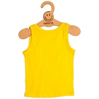 Cocoon Organics Lion Printed Sando Vest, Yellow