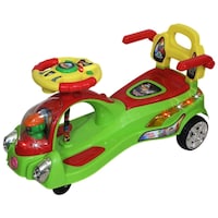 Baby Pa Baby Plastic Space Swing Car, Multicolour