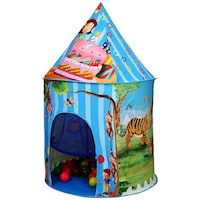 Picture of Balak Creation Kids Polyester Jungle Castle Play Tent House, Multicolour