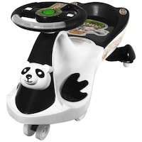 Panda Baby Plastic Panda Swing Car, Panda-Dlx, Black & White