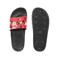 Picture of Hasten Women's Gorgeous Minnie Mouse Printed Sliders, HS0933118, Black