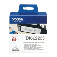 Picture of Brother Continuous Length Paper Tape, Dk-22205, 62mm, White & Black