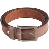 Craftwood Men's Casual Solid Genuine Leather Reversible Buckle Belt, DI934211, Brown