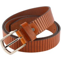 Picture of Craftwood Men's Solid Casual Chrome Genuine Leather Belt, DI934218, Tan Brown