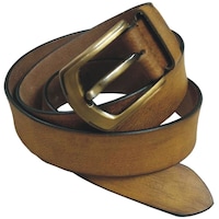Picture of Craftwood Men's Casual Solid Chrome Genuine Leather Buckle Belt, DI934209, Brown