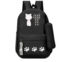 Picture of Craftwood Small Stylish Cat Printed Women Backpack, DI934615, 20 L