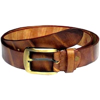 Picture of Craftwood Men's Casual Solid Genuine Leather Buckle Belt, DI934210, Brown