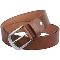 Craftwood Men's Casual Solid Genuine Leather Reversible Buckle Belt, DI934212, Brown