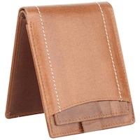 Debonair International Men Genuine Leather 11 Slots Wallet, DI934381, Brown