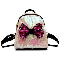 Craftwood Small Girls Sequins Bow Detailed Backpack, DI934638, 10 L