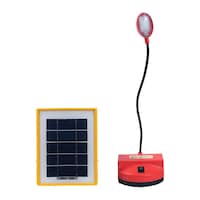 Solar Universe India Study Lamp with Solar Panel, Red, Set of 2