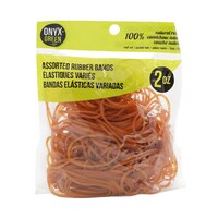 Onyx & Green 100% Natural Assorted Rubber Bands, Brown, 57g