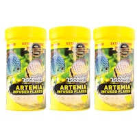 Picture of Taiyo Pluss Discovery Artemia Infused Flakes Fish Food, 25 gm, Pack of 3