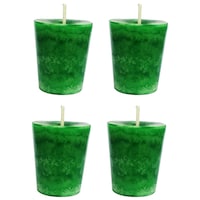 Picture of PIC Citronella and Camphor Scent Mottled Votive Candle, PNC808537, 1.5x2inch, Green, Pack Of 4