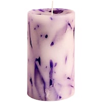 Picture of PIC Handmade Lavender Scented Rustic Chunky Pillar Candle, PNC808575, 2.75x5inch, Purple
