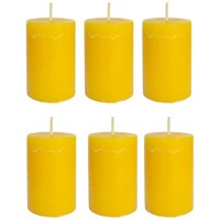 Picture of PIC Handmade Vanilla Scented Rustic Pillar Candle, PNC808550, 2x3 inch, Yellow, Pack of 6