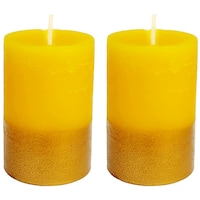 Picture of PIC Handford Sandalwood Amber Scented Pillar Candle, PNC808591, Pack of 2