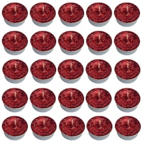 Picture of PIC Handford Roses with Glitter Decorative Tea Light Candle, PNC808590, 38x15mm, Red, Pack of 25