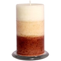 Picture of PIC Hand Poured Southern Scented Pillar Candle, PNC808548, 2.75 x 5 inch, Brown & Beige